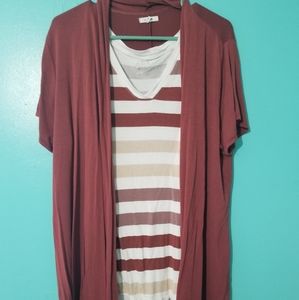 Maurices cardigan and tank top